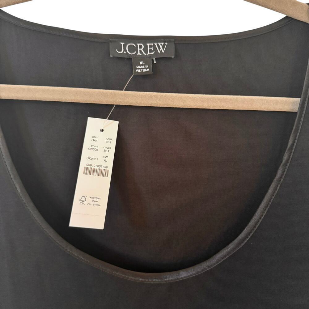 NWT J. Crew Scoopneck Mixy Maxi Dress Black CN606 Size XL - Picture 10 of 12